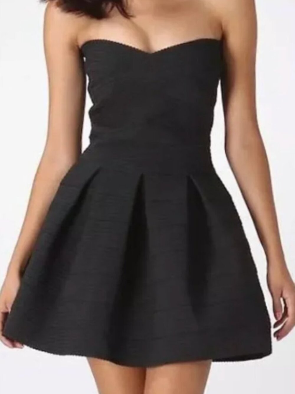 Little Black Dress Express Pleated Fit & Flare Dress XS - $128 MSRP